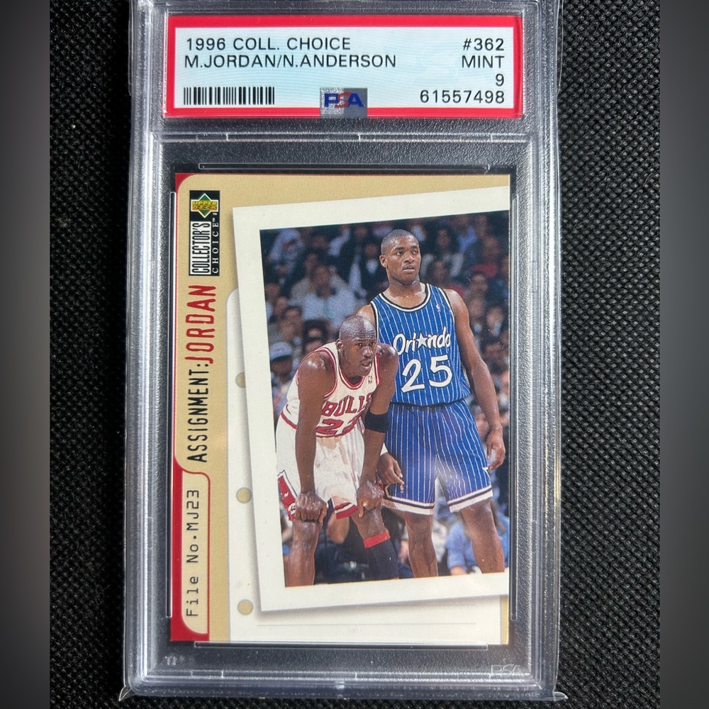 1996 Collectors Choice Michael Jordan vs Nick Anderson #362 PSA 9 MINT Bulls